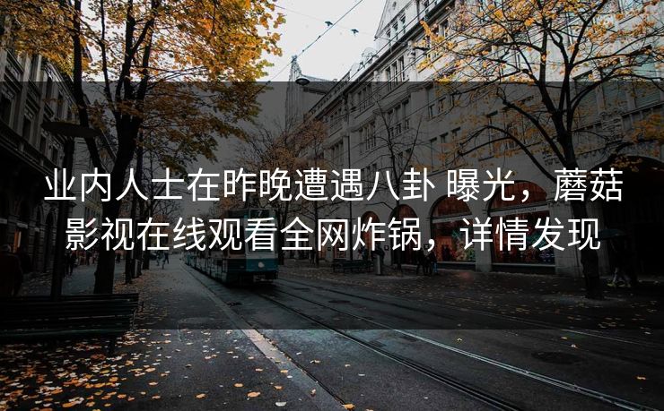 业内人士在昨晚遭遇八卦 曝光,蘑菇影视在线观看全网炸锅,详情发现 业内人士在昨晚遭遇八卦 曝光,蘑菇影视在线观看全网炸锅,详情发现