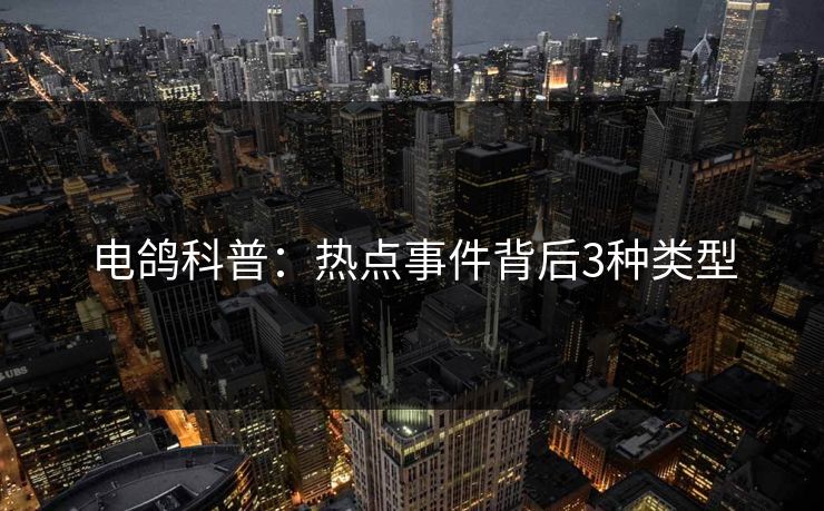 电鸽科普:热点事件背后3种类型 电鸽科普:热点事件背后3种类型